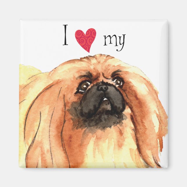 I Kärlek min Pekingese Magnet (Framsidan)