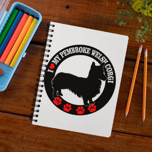 I Kärlek Min Pembroke Welsh Corgi-anteckningsbok Anteckningsbok
