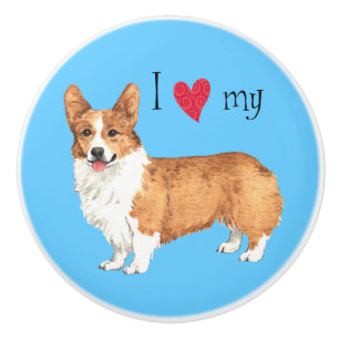 I Kärlek min Pembroke Welsh Corgi Knopp