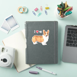 I Kärlek min Pembroke Welsh Corgi Vinyl Sticker Klistermärken