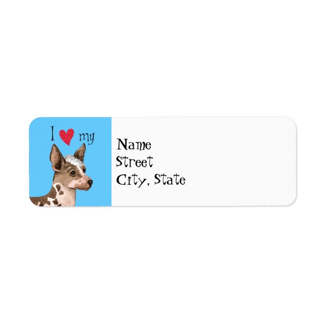 I Kärlek min peruanska Inca Orchid Returadress Etikett (Framsidan)