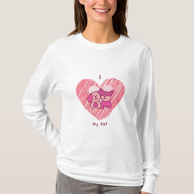 I Kärlek Min Pet t-shirt (Framsida)