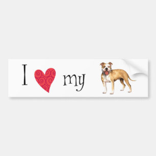 I Kärlek min Pit Bull Terrier Bildekal
