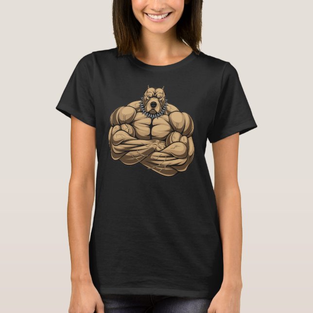 I Kärlek: Min pitbull Pit Bull Älskare T Shirt (Framsida)