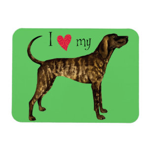 I Kärlek min Plott Hound Magnet