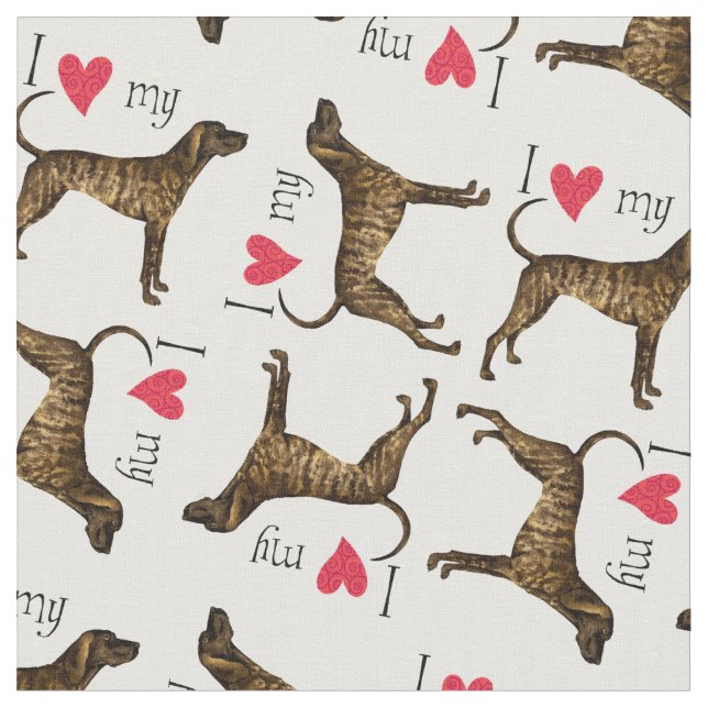 I Kärlek min Plott Hound Tyg (Närbild)