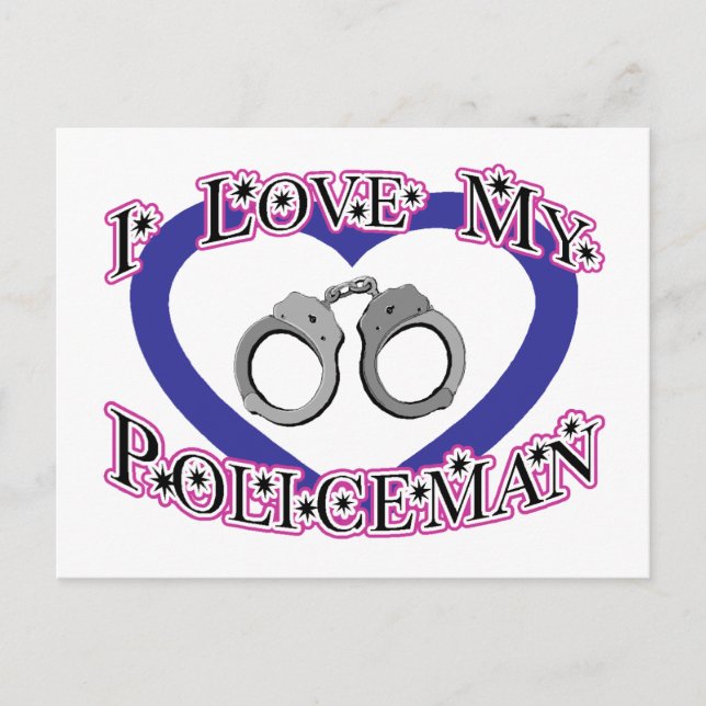 I Kärlek Min polis Vykort (Framsida)