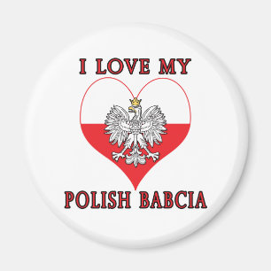 I Kärlek Min polska Babcia Magnet