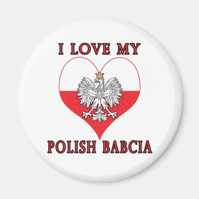 I Kärlek Min polska Babcia Magnet (Framsidan)