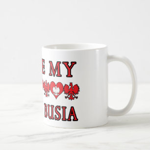 I Kärlek Min polska Busia Kaffemugg