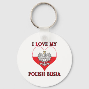 I Kärlek Min polska Busia Nyckelring