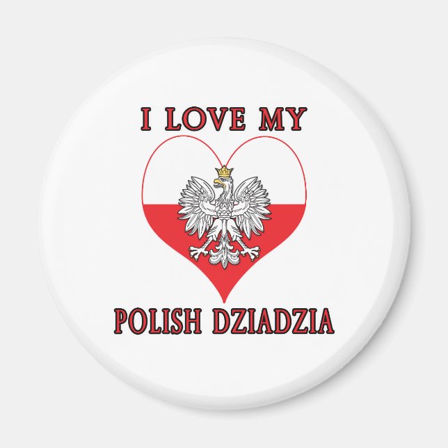 I Kärlek Min polska Dziadzia Magnet (Framsidan)