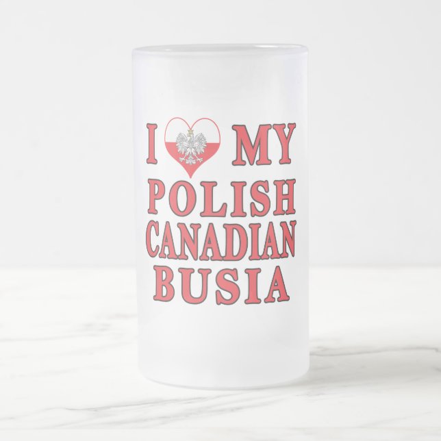 I Kärlek Min polska kanadensiska busia Frostat Ölglas (Center)