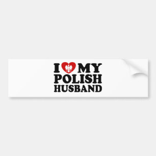 I Kärlek Min polska Make Bildekal