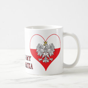 I Kärlek Min polska Matka Kaffemugg