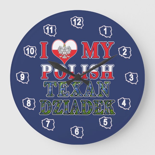 I Kärlek Min polska texan Dziadek Stor Klocka (Framsida)