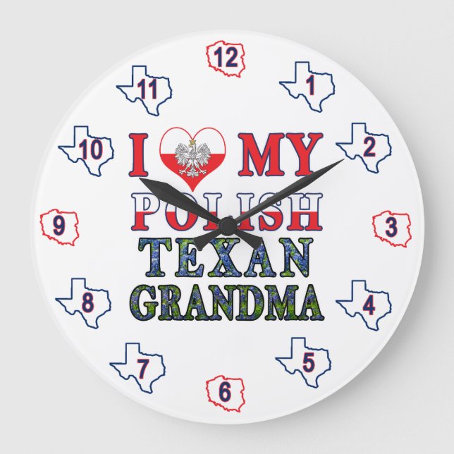 I Kärlek Min polska texanfarmare Stor Klocka (Framsida)