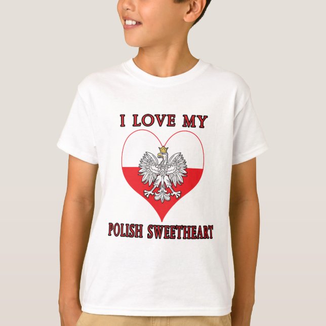 I Kärlek Min polske älskling Tee Shirt (Framsida)