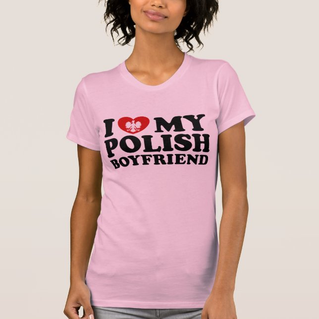 I Kärlek Min polske bojvän T Shirt (Framsida)