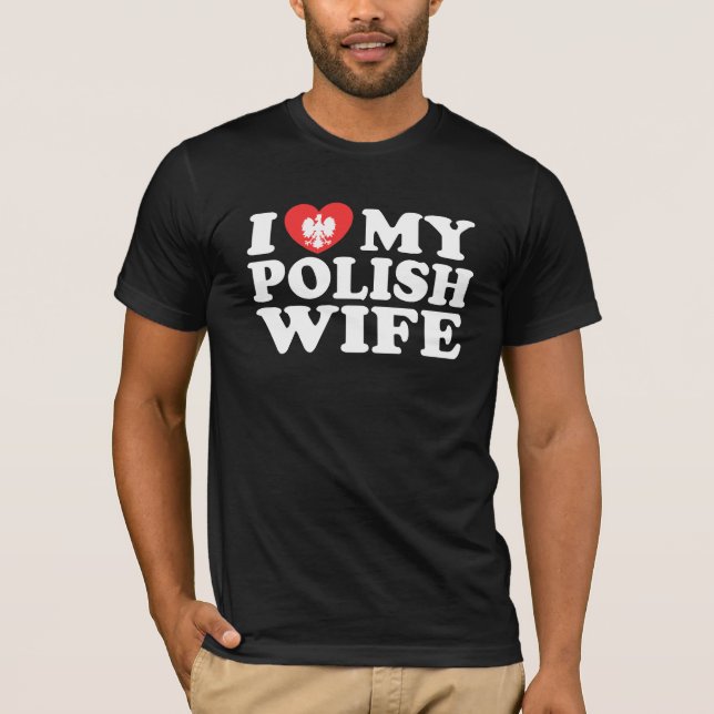 I Kärlek Min polske fru T-shirt (Framsida)