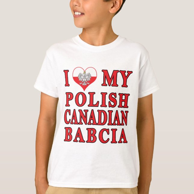 I Kärlek Min polske kanadensiska Babcia Tröja (Framsida)