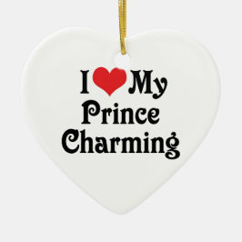 I Kärlek Min prins Charming Julgransprydnad Keramik