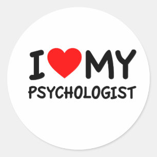 I kärlek min psykolog runt klistermärke