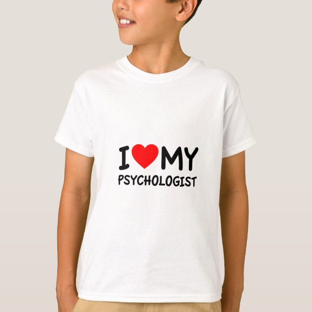 I kärlek min psykolog t-shirt (Framsida)