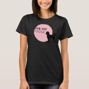 I kärlek min pudel rosa t shirt
