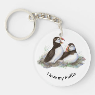 I kärlek min Puffin Roligt Citat Puffin Bird Art