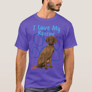 I Kärlek, min Rädding Vizsla Coola Antogs Hund T Shirt