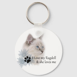 I kärlek min ragdoll nyckelring