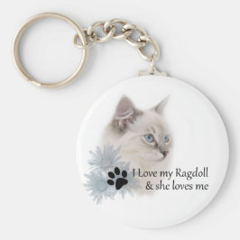 I kärlek min ragdoll nyckelring
