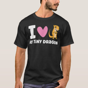 I Kärlek min regniga drake Reptilpet Crested Gecko T Shirt