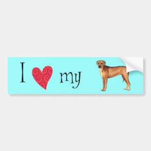 I Kärlek min Rhodesian Ridgeback Bildekal