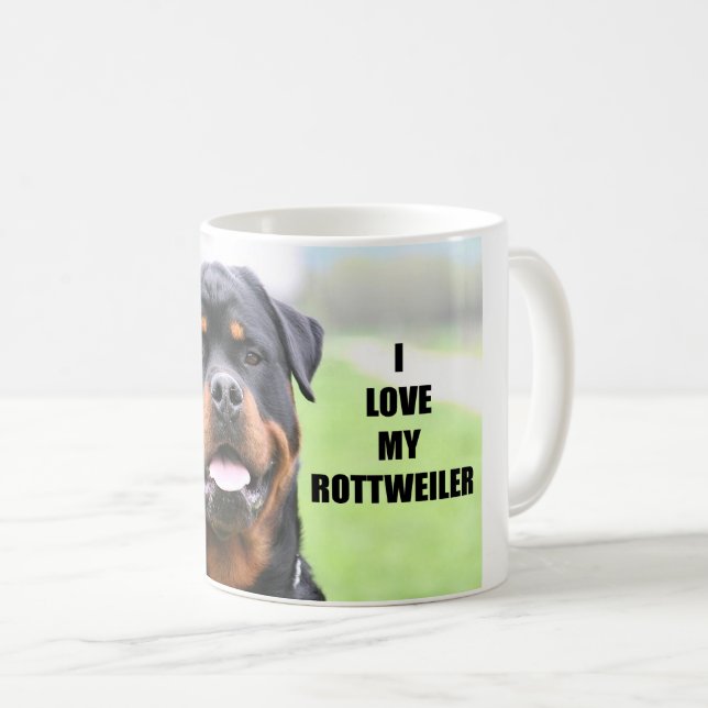 I Kärlek min Rottweiler Kaffemugg (Framsida höger)
