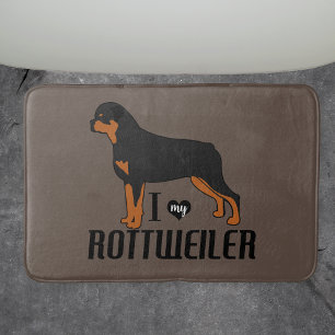 I Kärlek min Rottweiler Rottie Hund Badrumsmatta