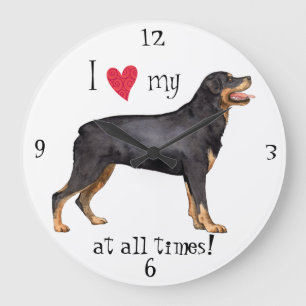 I Kärlek min Rottweiler Stor Klocka