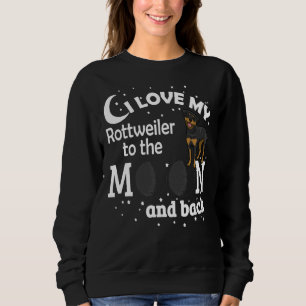 I Kärlek min Rottweiler till Måne och Back Christm T Shirt