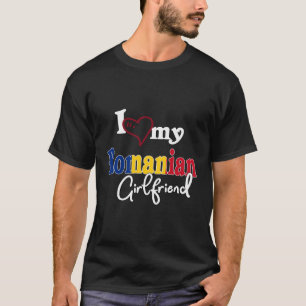 I Kärlek Min rumänska flickvän Matching Par Rom T Shirt