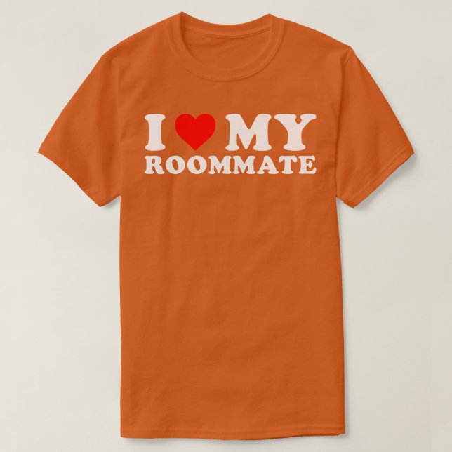I kärlek min rumskamrat t shirt (Design framsida)