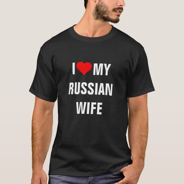 "I Kärlek min ryska fru" Tee (Framsida)