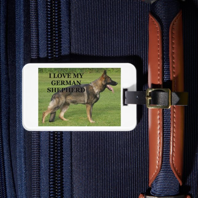 I kärlek min sable german shepherd bagagebricka (Framsida Insitu 4)