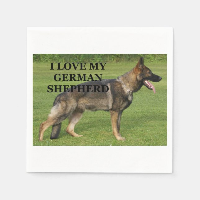 I kärlek min sable german shepherd pappersservett (Framsidan)