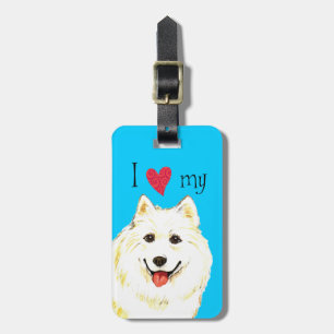 I Kärlek min Samoyed Bagagebricka
