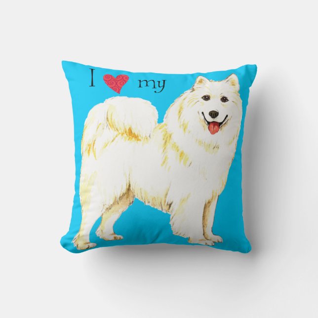 I Kärlek min Samoyed Kudde (Framsida)