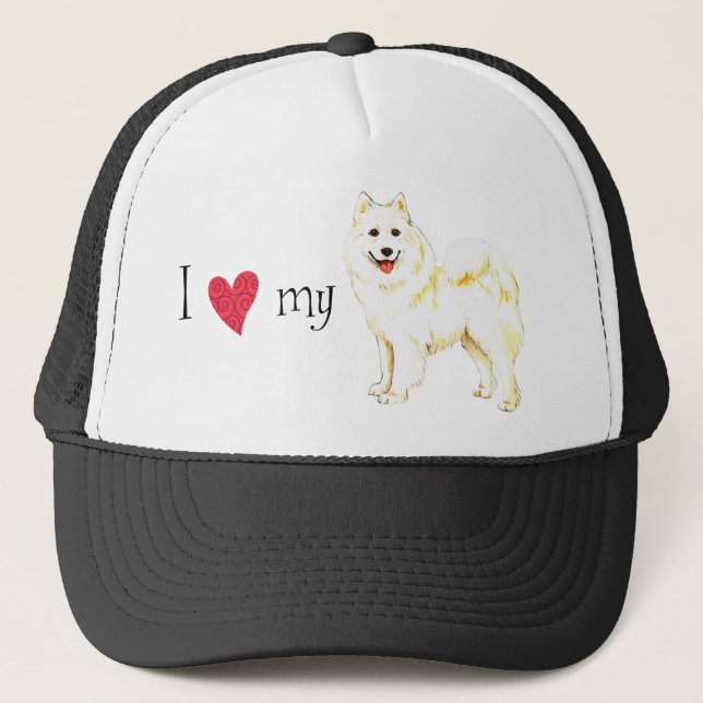 I Kärlek min Samoyed Truckerkeps (Framsida)