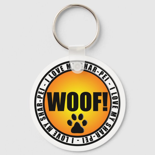 I Kärlek Min Shar-pei! Nyckelring (Framsida)