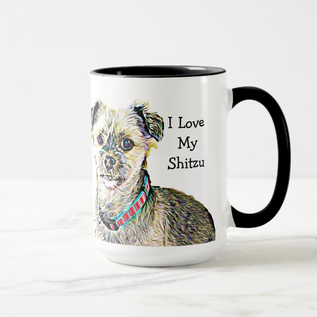 I Kärlek min Shitzu Coffee Mugg (Höger)