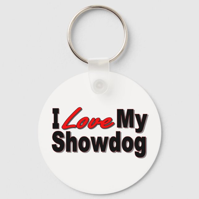 I Kärlek Min Showdog-nyckelkedja Nyckelring (Framsida)